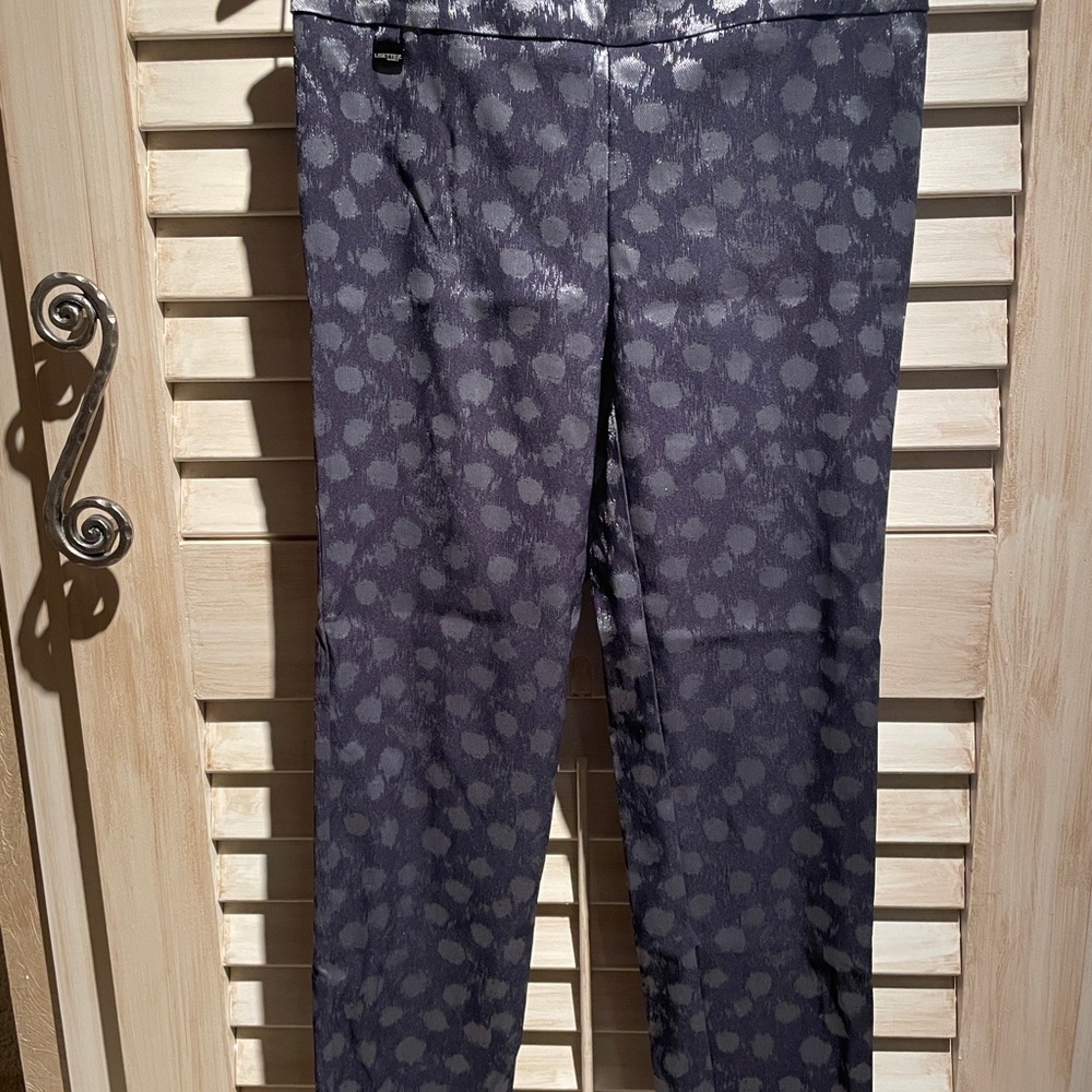 Lisette Metallic Stretch Jaquard Pant - Sz 12